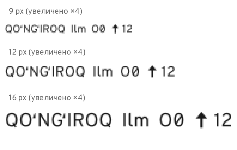 Ipak Davlat 9, 12 va 16 pikselda